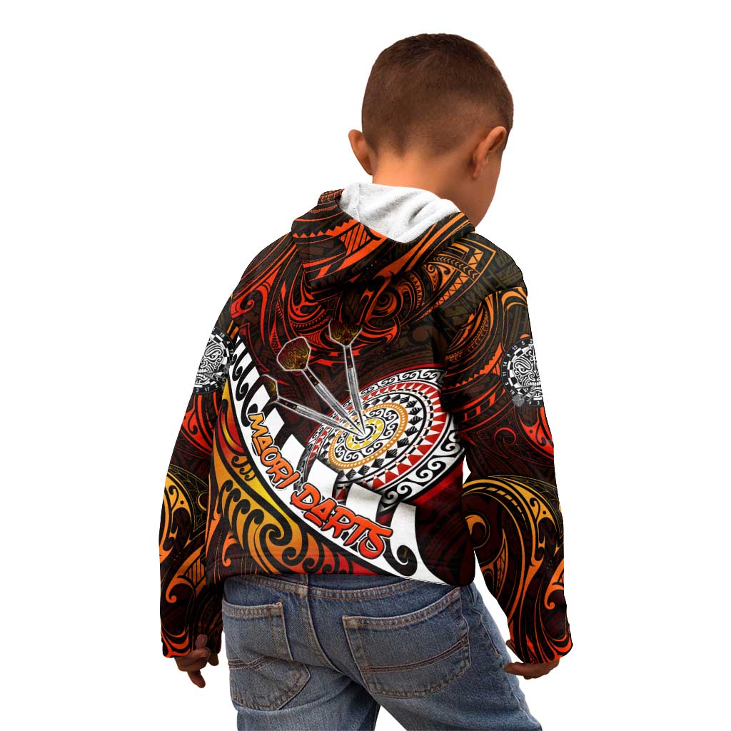 Personalised Fern Maori Darts Kid Hoodie New Zealand Darts
