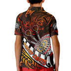Personalised Fern Maori Darts Kid Polo Shirt New Zealand Darts