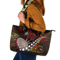 Fern Maori Darts Leather Tote Bag New Zealand Darts