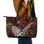 Fern Maori Darts Leather Tote Bag New Zealand Darts