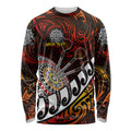 Personalised Fern Maori Darts Long Sleeve Shirt New Zealand Darts