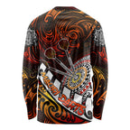 Personalised Fern Maori Darts Long Sleeve Shirt New Zealand Darts