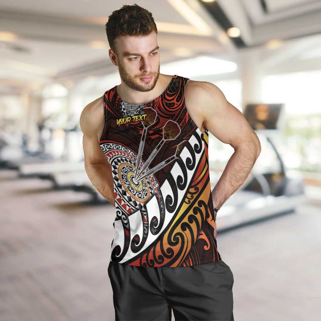Personalised Fern Maori Darts Men Tank Top New Zealand Darts