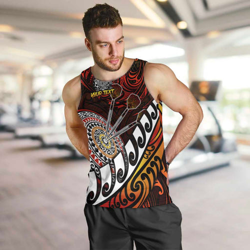 Personalised Fern Maori Darts Men Tank Top New Zealand Darts