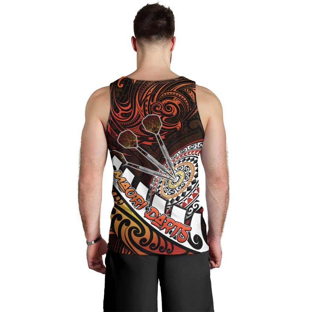 Personalised Fern Maori Darts Men Tank Top New Zealand Darts