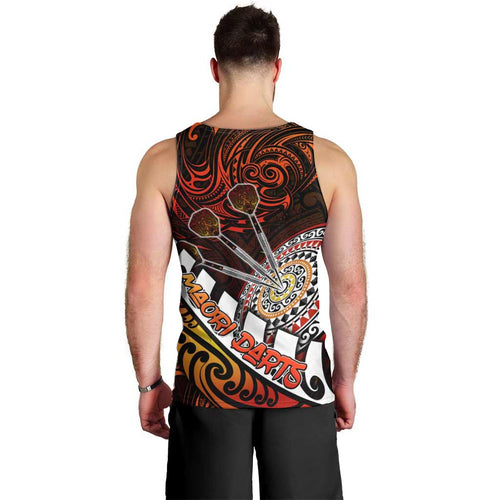 Personalised Fern Maori Darts Men Tank Top New Zealand Darts
