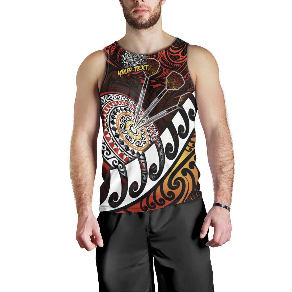 Personalised Fern Maori Darts Men Tank Top New Zealand Darts