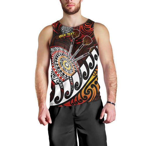 Personalised Fern Maori Darts Men Tank Top New Zealand Darts