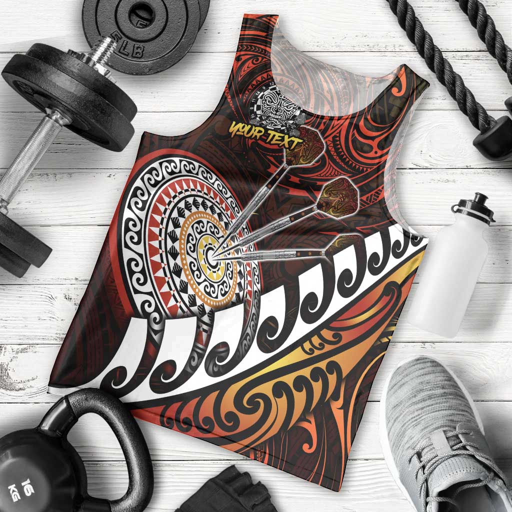 Personalised Fern Maori Darts Men Tank Top New Zealand Darts