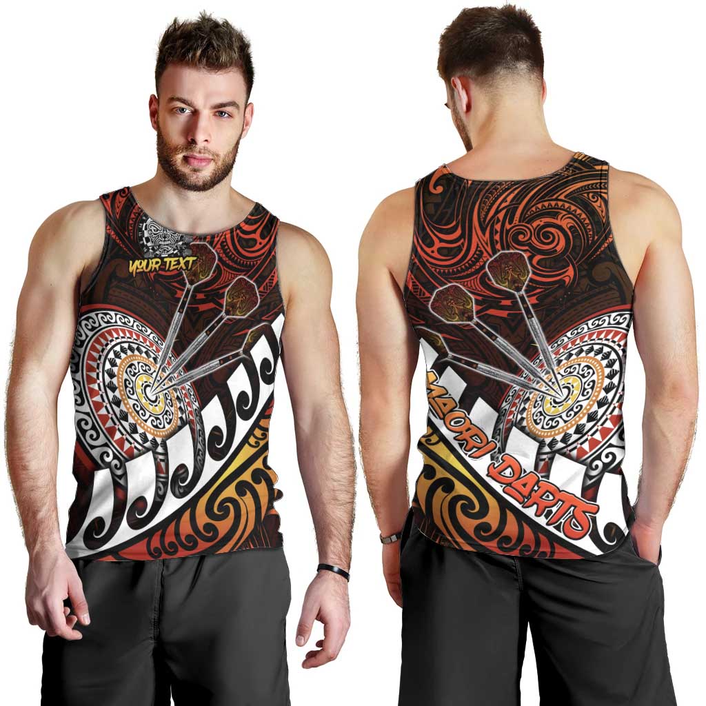 Personalised Fern Maori Darts Men Tank Top New Zealand Darts