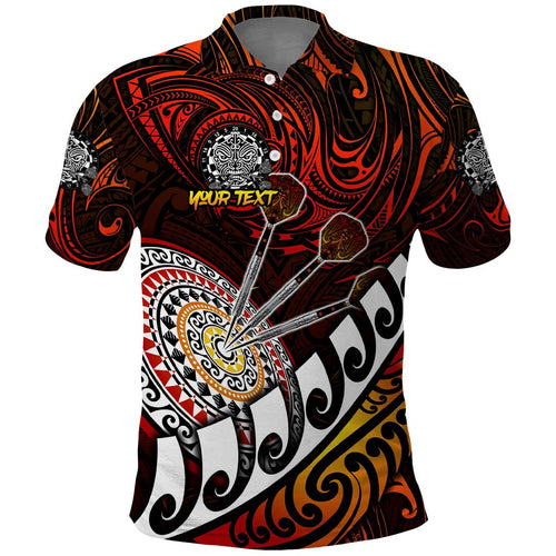 Personalised Fern Maori Darts Polo Shirt New Zealand Darts