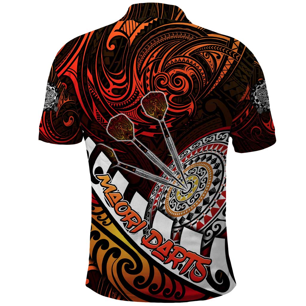 Personalised Fern Maori Darts Polo Shirt New Zealand Darts