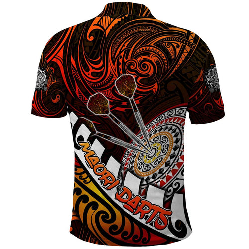 Personalised Fern Maori Darts Polo Shirt New Zealand Darts
