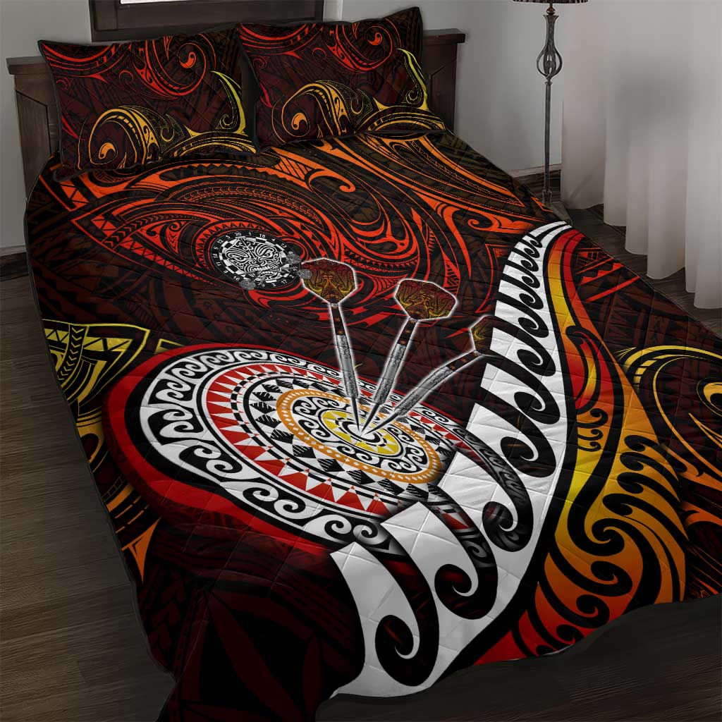 Fern Maori Darts Quilt Bed Set New Zealand Darts