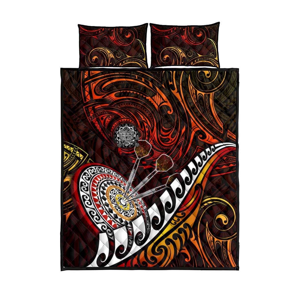 Fern Maori Darts Quilt Bed Set New Zealand Darts