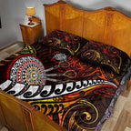 Fern Maori Darts Quilt Bed Set New Zealand Darts