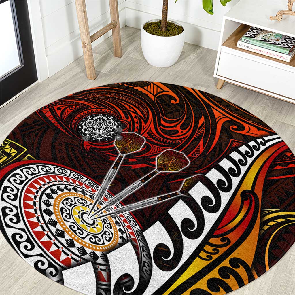 Fern Maori Darts Round Carpet New Zealand Darts
