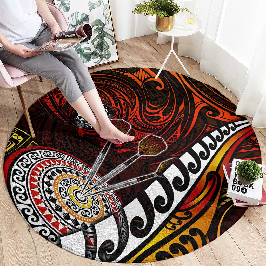 Fern Maori Darts Round Carpet New Zealand Darts