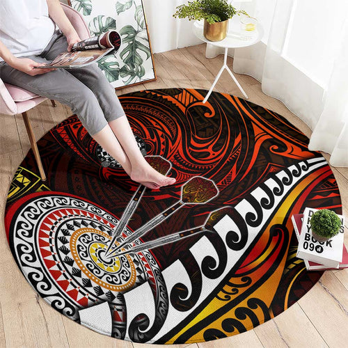Fern Maori Darts Round Carpet New Zealand Darts