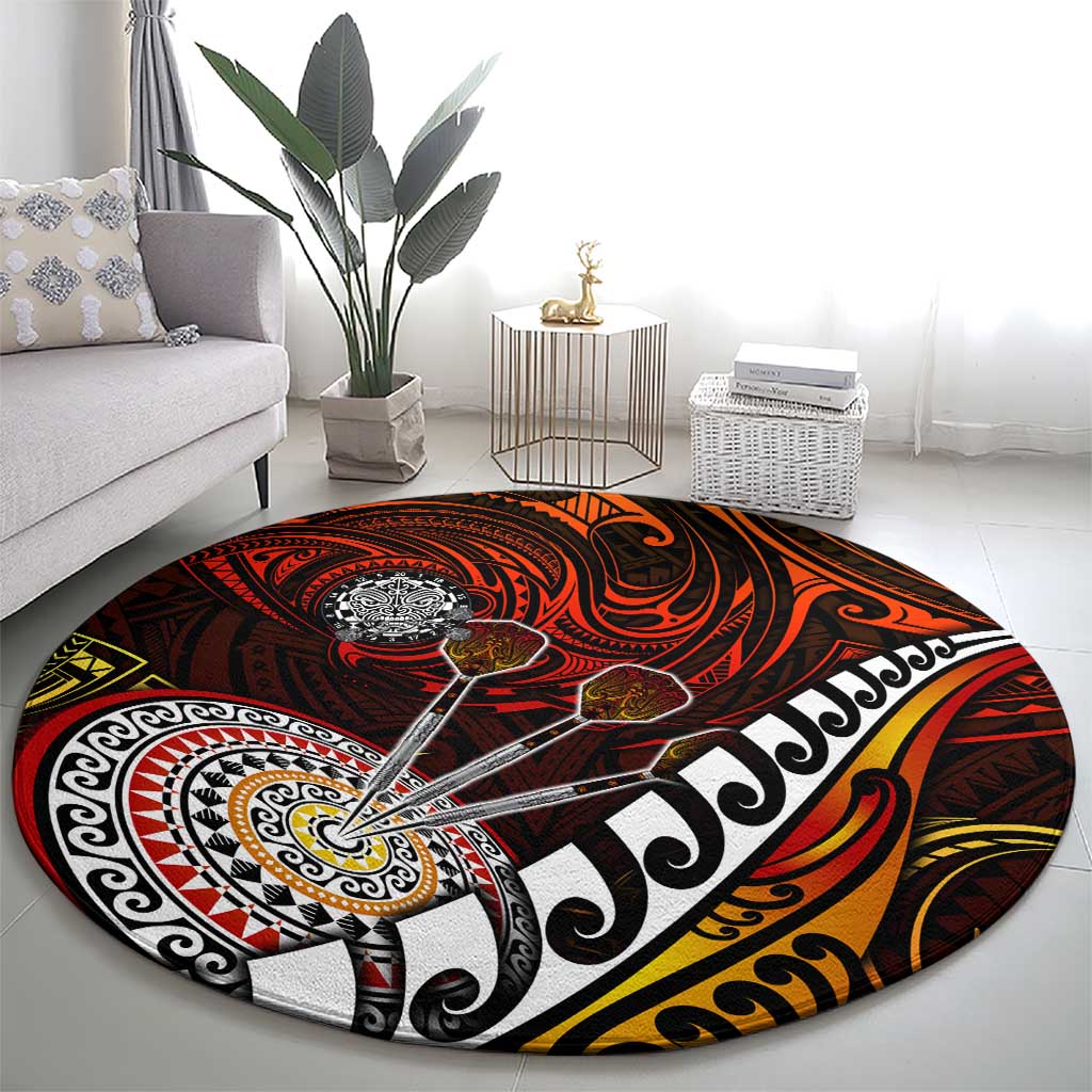 Fern Maori Darts Round Carpet New Zealand Darts