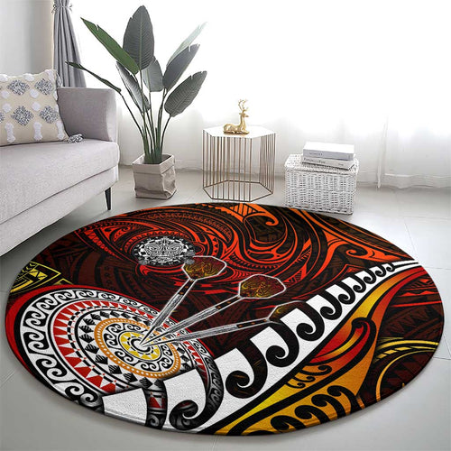 Fern Maori Darts Round Carpet New Zealand Darts