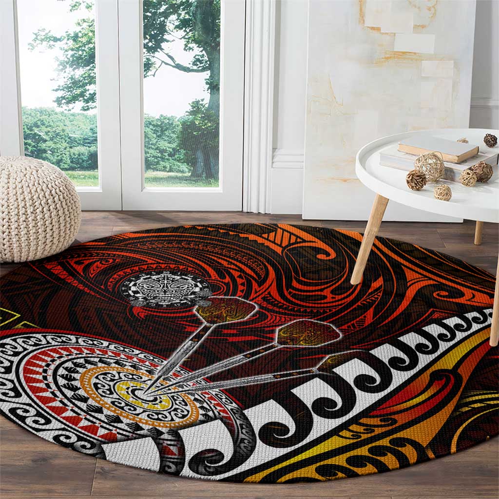 Fern Maori Darts Round Carpet New Zealand Darts