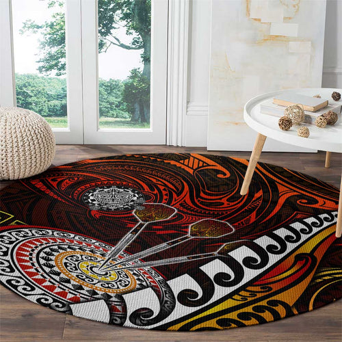 Fern Maori Darts Round Carpet New Zealand Darts