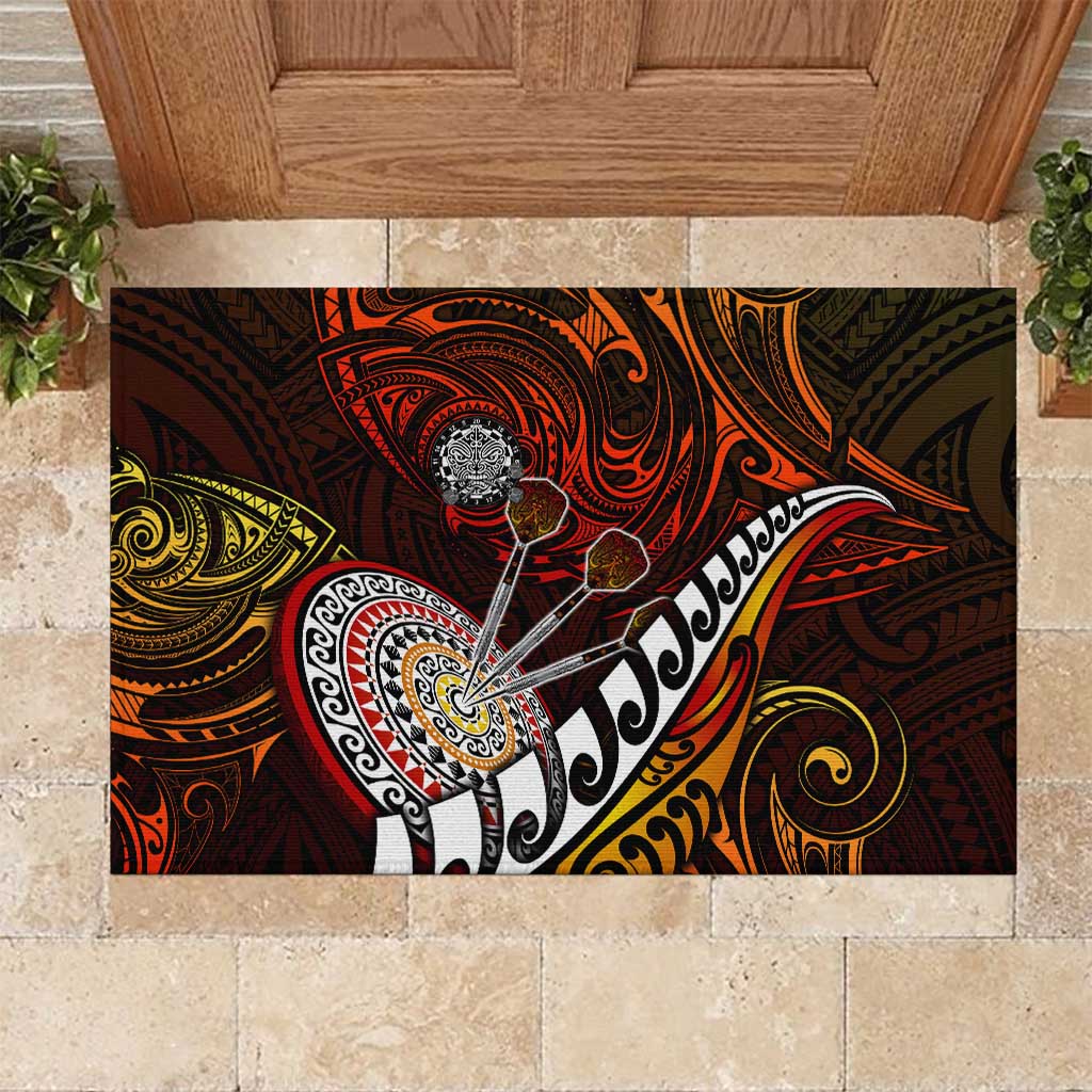 Fern Maori Darts Rubber Doormat New Zealand Darts
