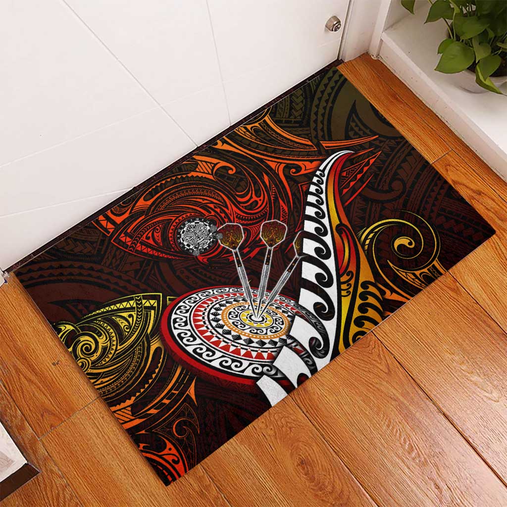 Fern Maori Darts Rubber Doormat New Zealand Darts