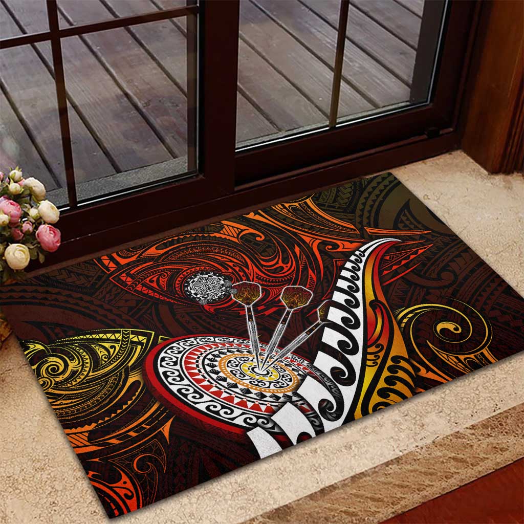 Fern Maori Darts Rubber Doormat New Zealand Darts