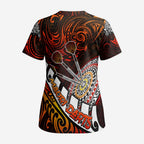 Personalised Fern Maori Darts Scrub Top New Zealand Darts - Aussie Hoodie