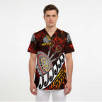 Personalised Fern Maori Darts Scrub Top New Zealand Darts - Aussie Hoodie
