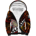 Personalised Fern Maori Darts Sherpa Hoodie New Zealand Darts