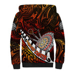 Personalised Fern Maori Darts Sherpa Hoodie New Zealand Darts