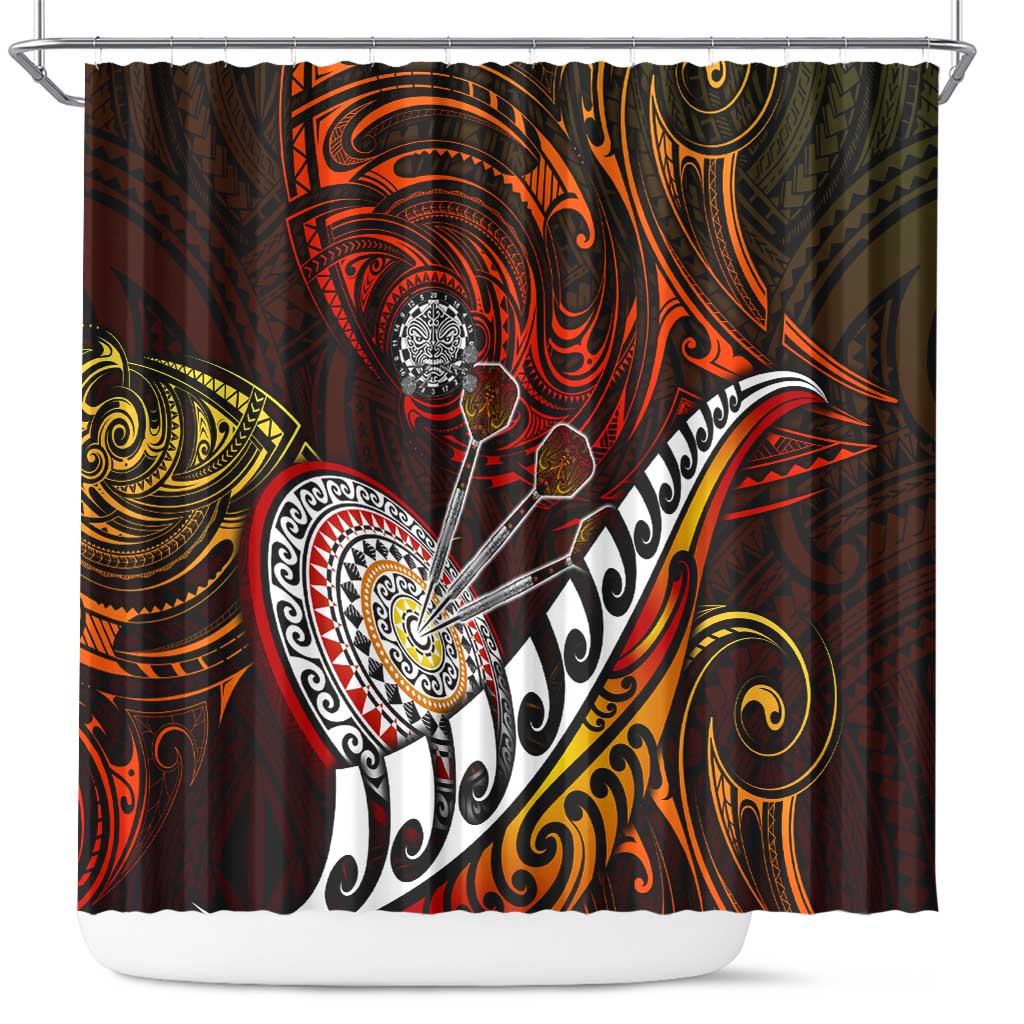 Fern Maori Darts Shower Curtain New Zealand Darts