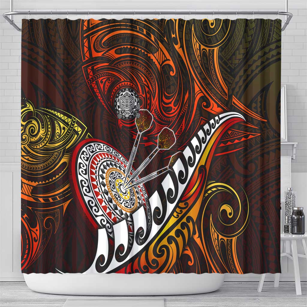 Fern Maori Darts Shower Curtain New Zealand Darts