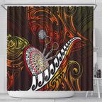 Fern Maori Darts Shower Curtain New Zealand Darts