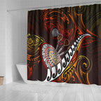 Fern Maori Darts Shower Curtain New Zealand Darts