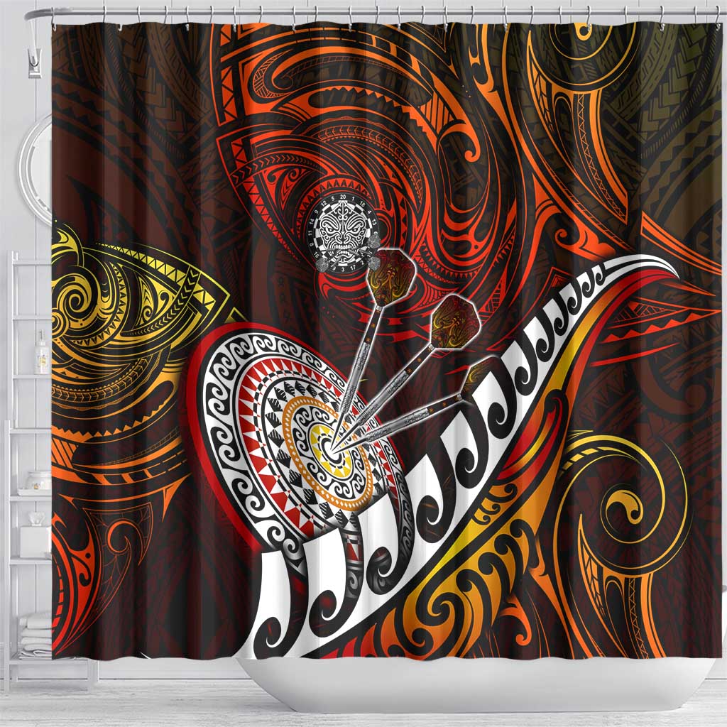 Fern Maori Darts Shower Curtain New Zealand Darts