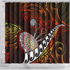 Fern Maori Darts Shower Curtain New Zealand Darts