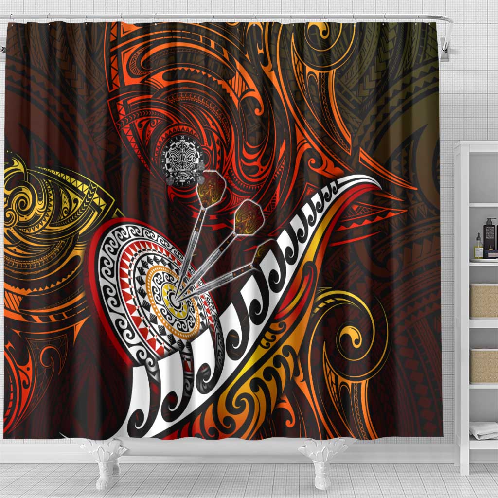 Fern Maori Darts Shower Curtain New Zealand Darts