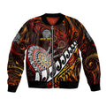 Personalised Fern Maori Darts Sleeve Zip Bomber Jacket New Zealand Darts