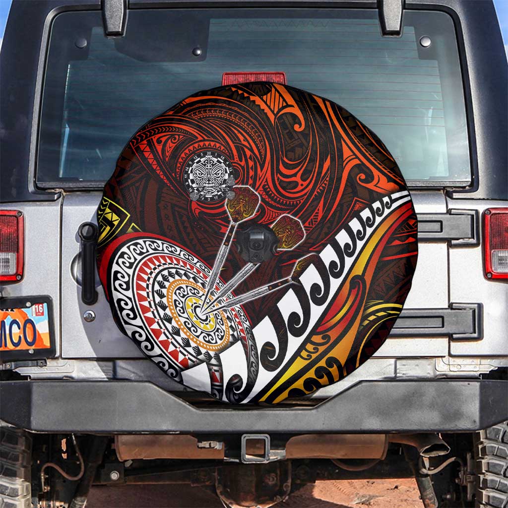 Fern Maori Darts Spare Tire Cover New Zealand Darts