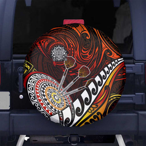 Fern Maori Darts Spare Tire Cover New Zealand Darts