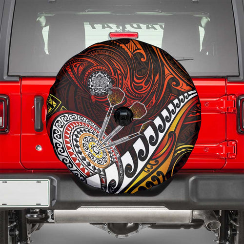 Fern Maori Darts Spare Tire Cover New Zealand Darts