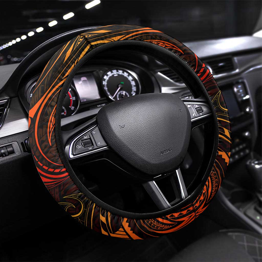 Fern Maori Darts Steering Wheel Cover New Zealand Darts