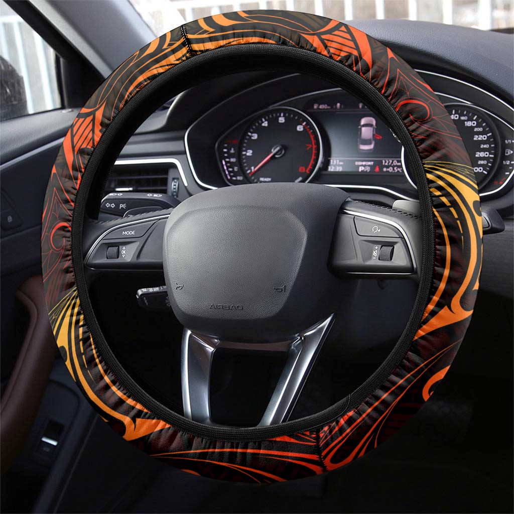 Fern Maori Darts Steering Wheel Cover New Zealand Darts