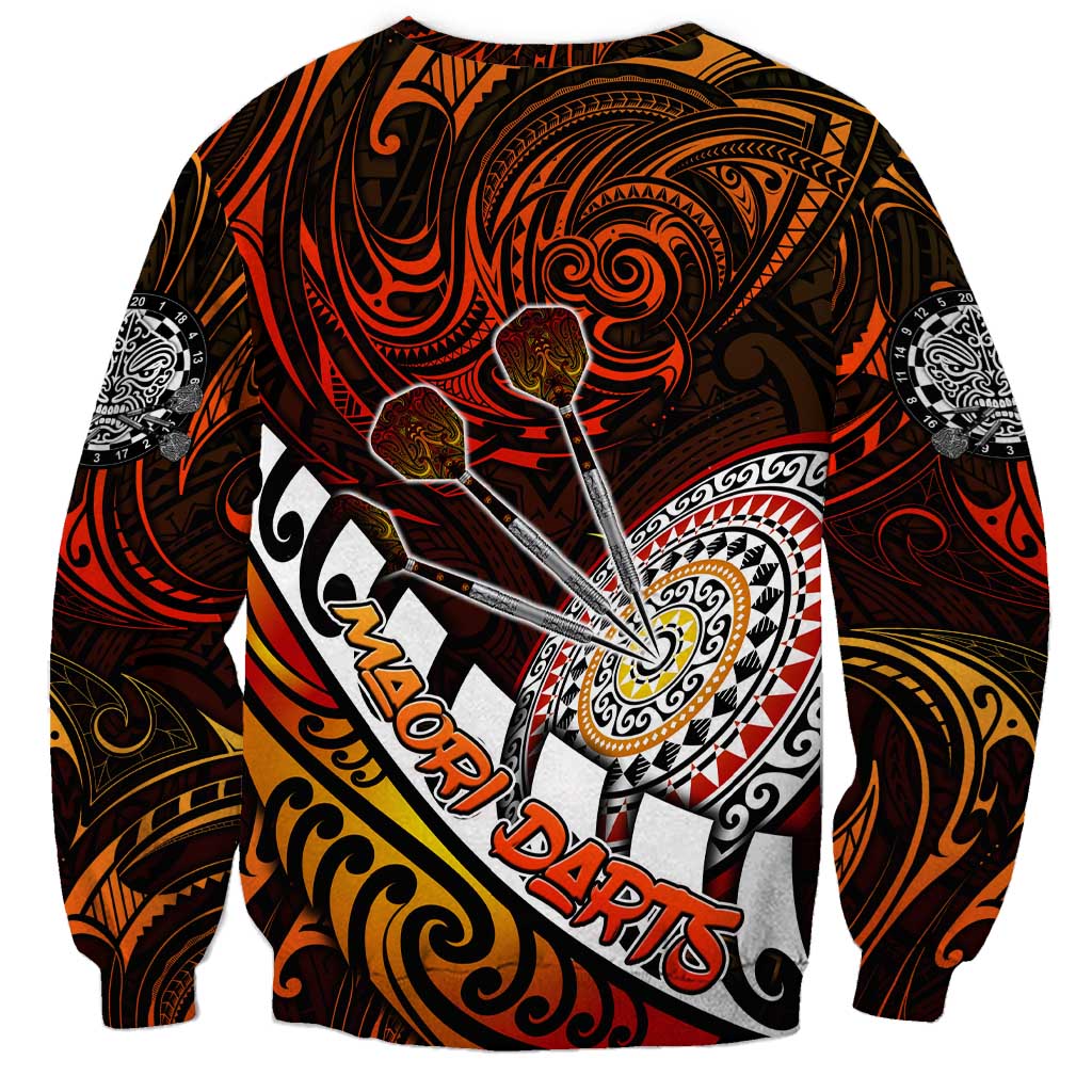 Personalised Fern Maori Darts Sweatshirt New Zealand Darts