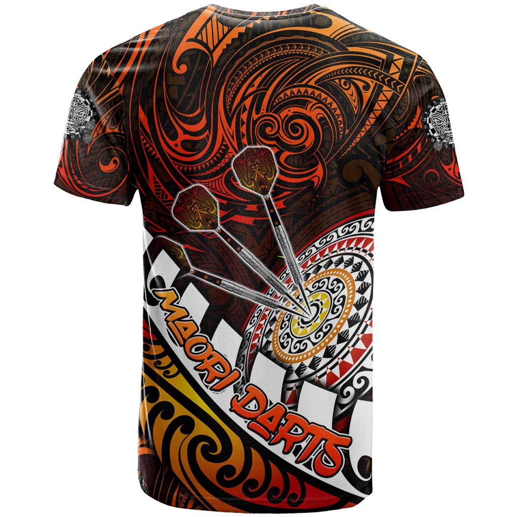 Personalised Fern Maori Darts T Shirt New Zealand Darts