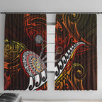 Fern Maori Darts Window Curtain New Zealand Darts